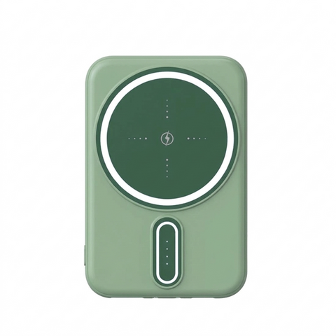High-Capacity 5000mAh Wireless Power Bank with Fast Charging & Magnetic Battery