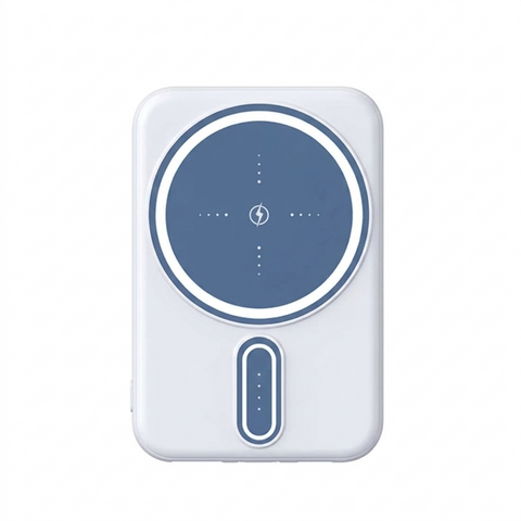 High-Capacity 5000mAh Wireless Power Bank with Fast Charging & Magnetic Battery