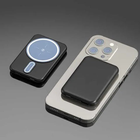 High-Capacity 5000mAh Wireless Power Bank with Fast Charging & Magnetic Battery